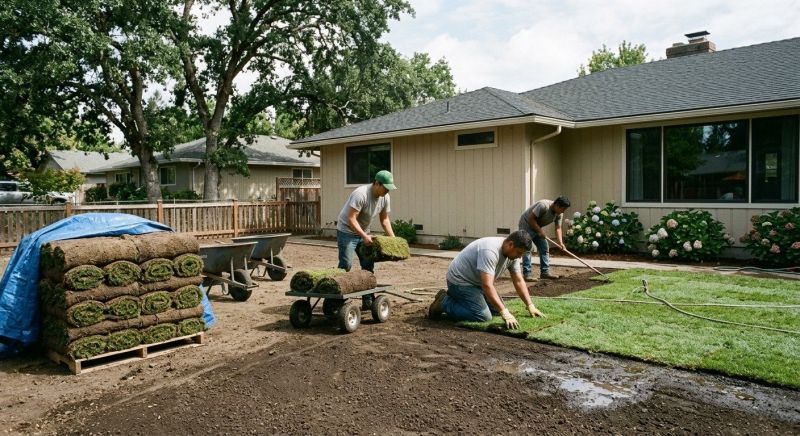 Yard Sod Installation in Aiken, SC